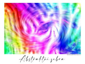 Abstraktní zebra, živé barevné víření, autor Martin Lukač