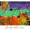 Hradní delirium - Abstraktní ztvárnění Hradčan v pestrých barvách a chaotických liniích, autor Martin Lukač