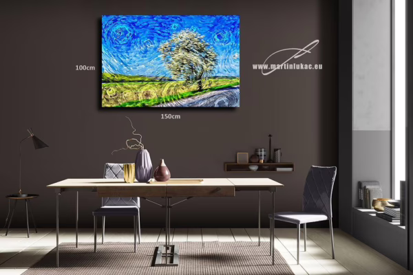 Umělecká vizualizace krajiny jako originální dekorace do interiéru, k prodeji v našem eshopu