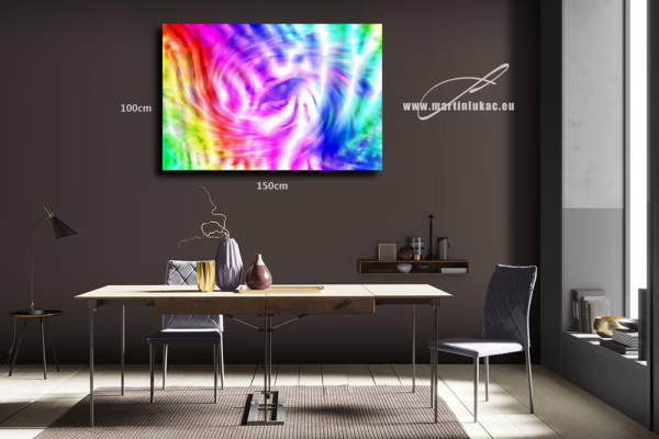 Barevná abstrakce inspirovaná přírodou jako moderní interiérový prvek, k prodeji v našem eshopu
