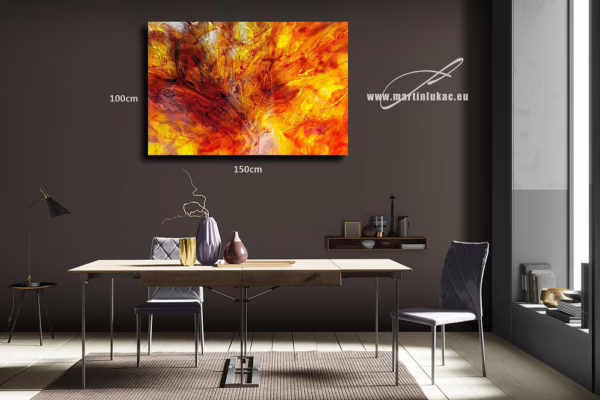 Umělecký obraz s tekutou dynamikou jako intenzivní prvek interiéru, k prodeji v našem eshopu, autor Martin Lukač, pražský fotograf, www.martinlukac.eu