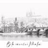 Bílá vánoční Praha s Karlovým mostem a Pražským hradem, autor Martin Lukač, pražský fotograf, martinlukac.eu