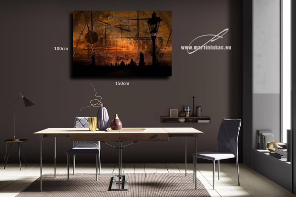 Pražský most v novém výtvarném pojetí jako mystická krajina, k prodeji v našem eshopu, autor Martin Lukač, pražský fotograf, www.martinlukac.eu