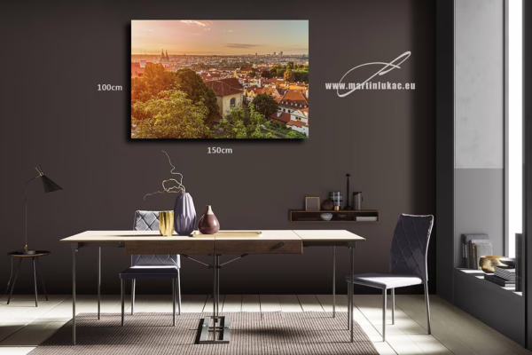 Vizualizace obrazu s motivem jarního rána v Praze, k prodeji v našem eshopu, autor Martin Lukač, pražský fotograf, www.martinlukac.eu
