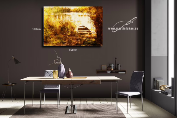 Vizualizace obrazu jezera s romantickou atmosférou – k prodeji v našem eshopu, autor Martin Lukač, pražský fotograf, www.martinlukac.eu