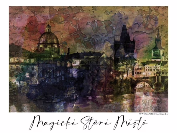 Pohled na pražské Staré Město v uměleckém ztvárnění s magickou atmosférou, autor Martin Lukač, pražský fotograf, www.martinlukac.eu