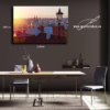 Vizualizace ranní fotografie „Nový den“ s výhledem na střechy Prahy, k prodeji v našem eshopu, autor Martin Lukač