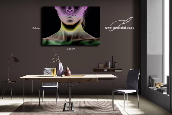 Vizualizace originálního uměleckého obrazu s motivem ženského portrétu, k prodeji v našem eshopu, autor Martin Lukač, pražský fotograf, www.martinlukac.eu