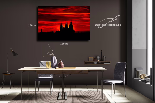 Vizualizace silného emocionálního obrazu Odcházení jako umělecké dekorace na stěnu, k prodeji v našem eshopu, autor Martin Lukač, www.martinlukac.eu