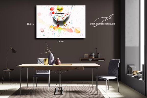 Vizualizace obrazu Paint – originální portrét s výbuchem kreativity, k prodeji v našem eshopu, autor Martin Lukač, pražský fotograf, www.martinlukac.eu