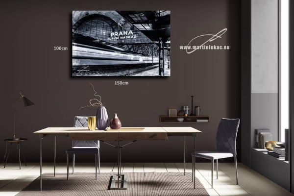 Vizualizace obrazu Prague main station – pohyb a klid v kontrastu, k prodeji v našem eshopu, autor Martin Lukač, pražský fotograf, www.martinlukac.eu