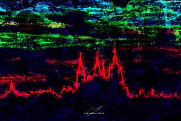 Působivá vizuální fúze nočního města a neonového pulsu, autor Martin Lukač, pražský fotograf, www.martinlukac.eu