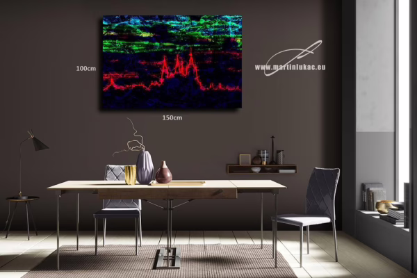 Vizualizace obrazu Praha neon – výrazná a moderní interpretace města, k prodeji v našem eshopu, autor Martin Lukač, pražský fotograf, www.martinlukac.eu