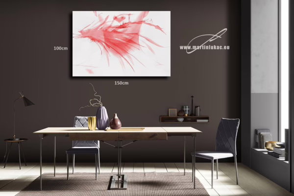Vizualizace obrazu Růžová dáma – subtilní ženský portrét v růžové abstrakci, k prodeji v našem eshopu, autor Martin Lukač, pražský fotograf, www.martinlukac.eu