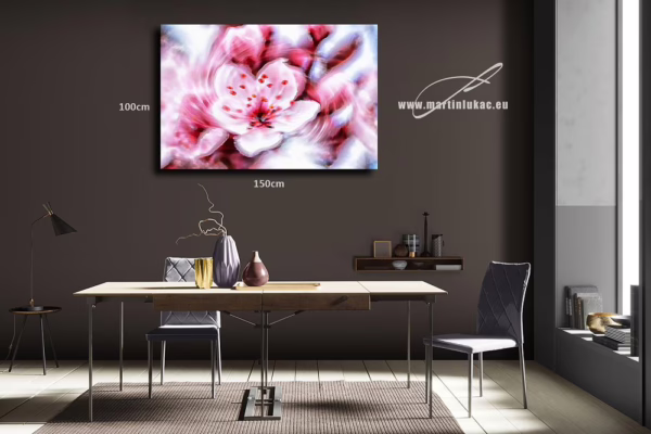 Vizualizace obrazu Sakura – jemný květ v odstínech jara, k prodeji v našem eshopu, autor Martin Lukač, pražský fotograf, www.martinlukac.eu