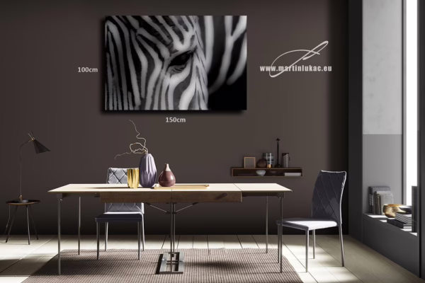 Vizualizace obrazu na zdi, k prodeji v našem eshopu – grafická elegance přírody, autor Martin Lukač, pražský fotograf, www.martinlukac.eu