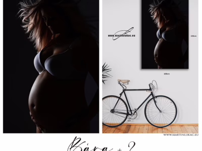 Očekávání ve hře světla a stínů... Barbora pregnant 01 - Stínový akt těhotné ženy, ateliér Martina Lukače v centru Prahy, www.martinlukac.eu, stínové akty