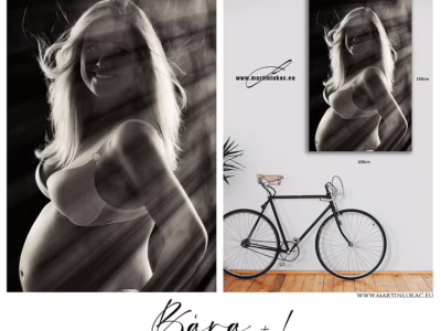 Krása mateřství ve hře světla a stínů... Barbora pregnant 02 - Těhotná žena ve stínovém aktu, autor Martin Lukač, www.martinlukac.eu, stínové akty