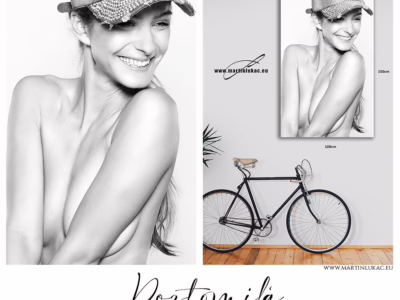 Přirozená krása a hravost ženy... Roztomilá - Černobílý umělecký akt s jemnou atmosférou, autor Martin Lukač, www.martinlukac.eu, stínové akty